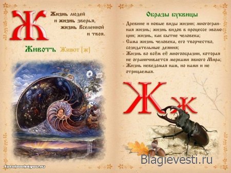 Азбука - Печатная книга - Современная и Древнеславянская Буквица.