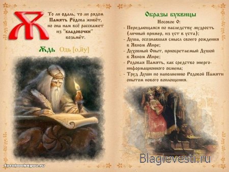 Азбука - Печатная книга - Современная и Древнеславянская Буквица.